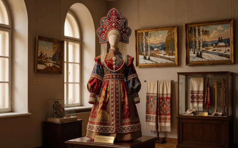 Costume russe traditionnel de la collection Shabelskaya