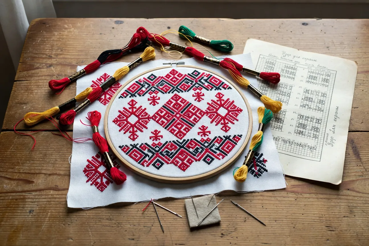 Broderie russe point de croix : motifs traditionnels et guide débutant 2026