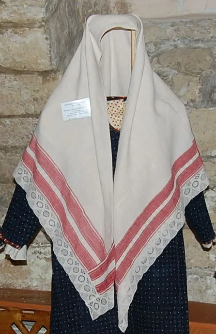 Habit russe du deuil avec chale - Region de Ryazan, XIX-e siecle - Collection Serguey Glebushkin